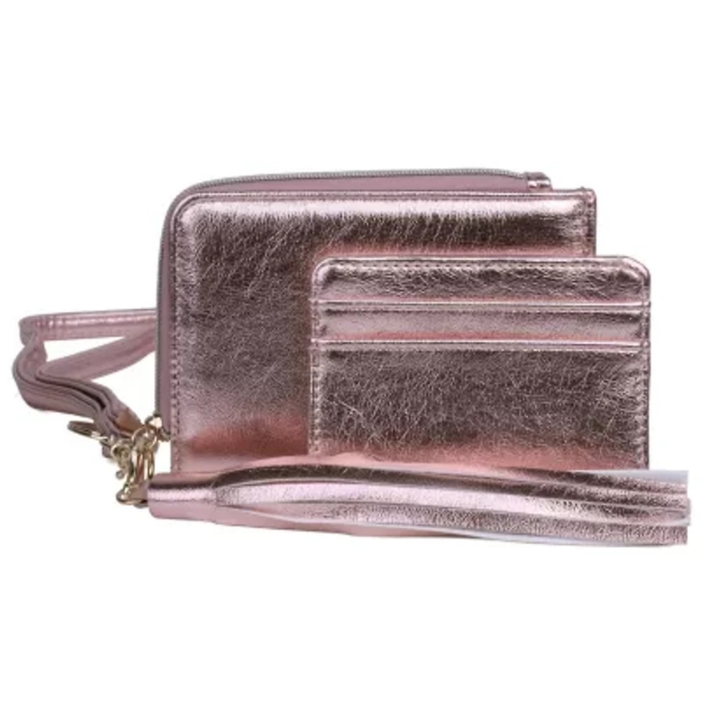 NWT "Julia Buxton" L-zip Wallet On Strap with Inside Card Holder